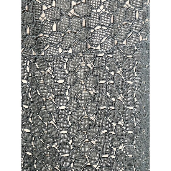 Diane von Furstenberg Black Delian Pebble Lace Peplum Dress Size 10 Part time - Picture 5 of 14